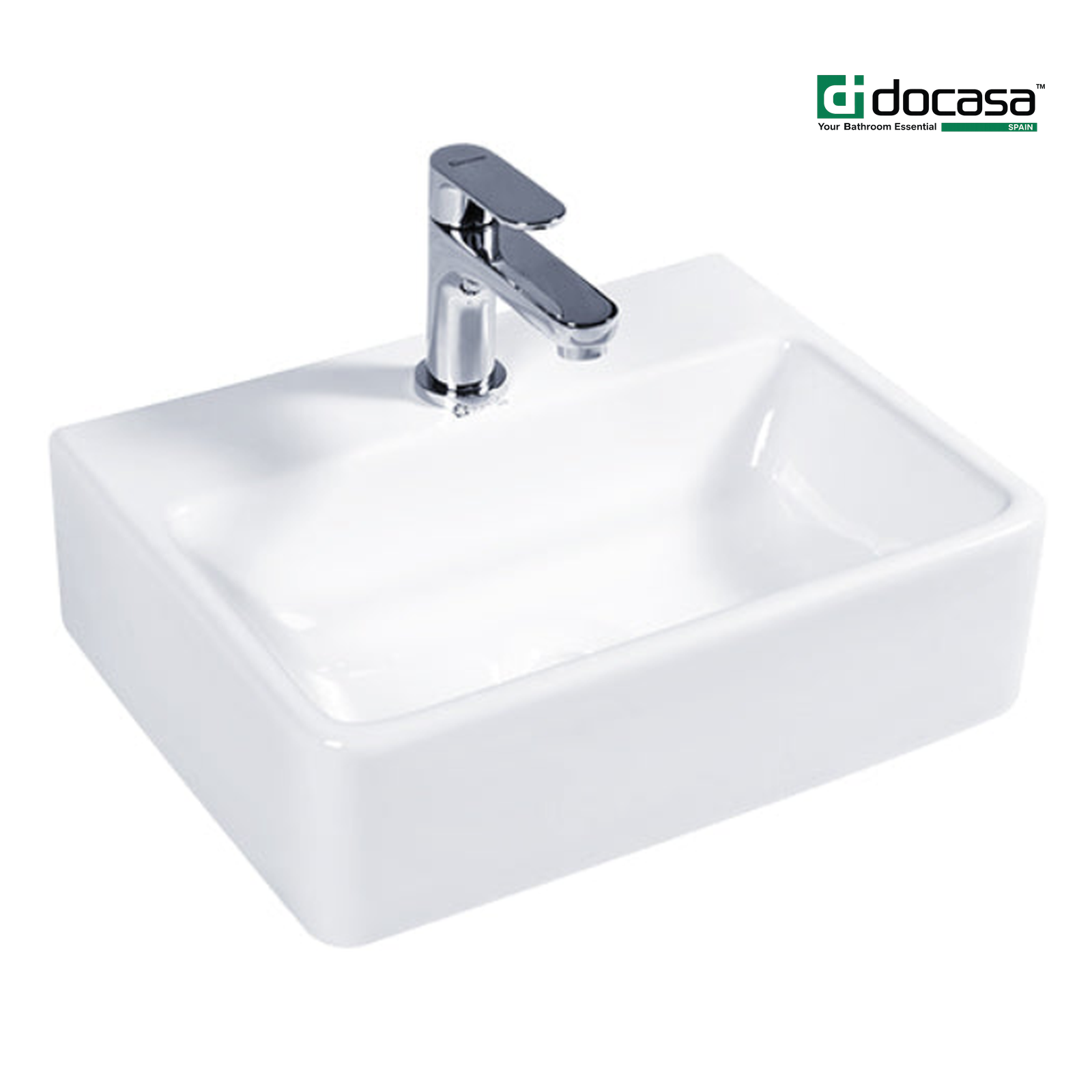 DOCASA K237 400mm Ceramic Counter Top Wall Hung Basin Sinki Tandas Bilik Mandi For Bathroom, Dining Area, And Outdoor