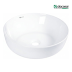 DOCASA 1090 410mm White Round Counter Top Wash Basin