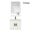 DOCASA ACS-503640-WBS 500mm White Wall Hung Aluminum Basin Cabinet Set