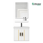 DOCASA ACS-503640-WBS 500mm White Wall Hung Aluminum Basin Cabinet Set