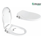 DOCASA SC-BS-O 365mm White Round Manual Bidet Seat and Cover