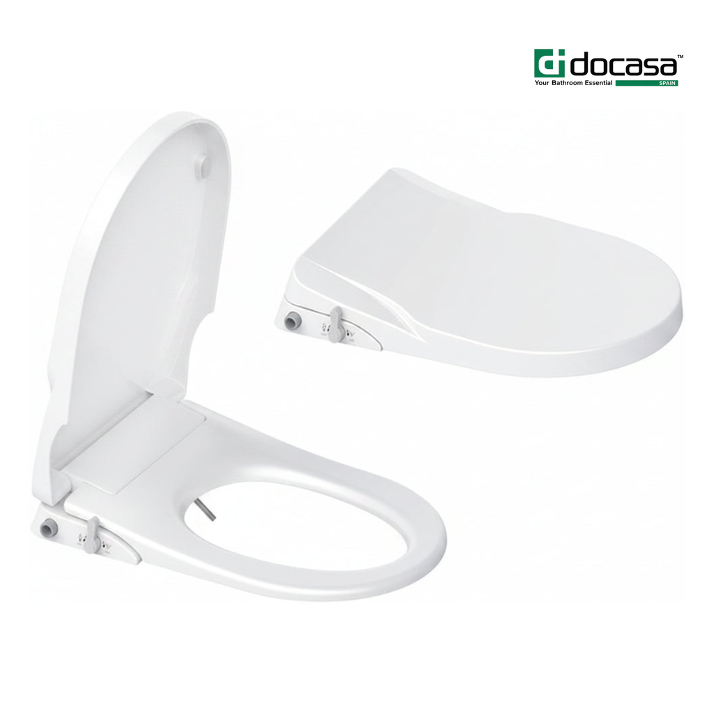 DOCASA SC-BS-D Round White Manual Bidet Seat and Cover