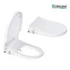 DOCASA SC-BS-D Round White Manual Bidet Seat and Cover