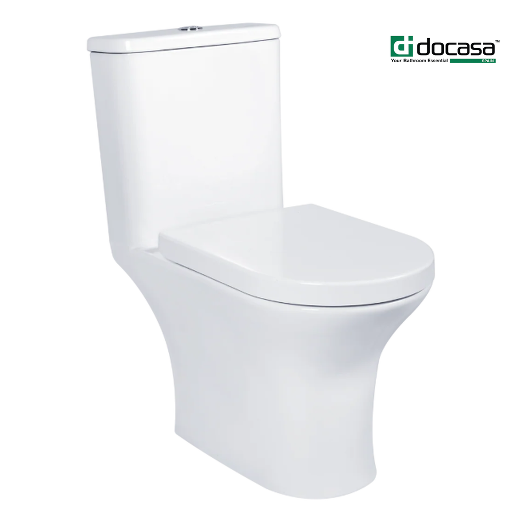 Docasa A360 P-trap 180mm S-Trap 200mm 250mm Bathroom One Piece Rimless Washdown WC Water Closet 1 Piece Jamban Duduk