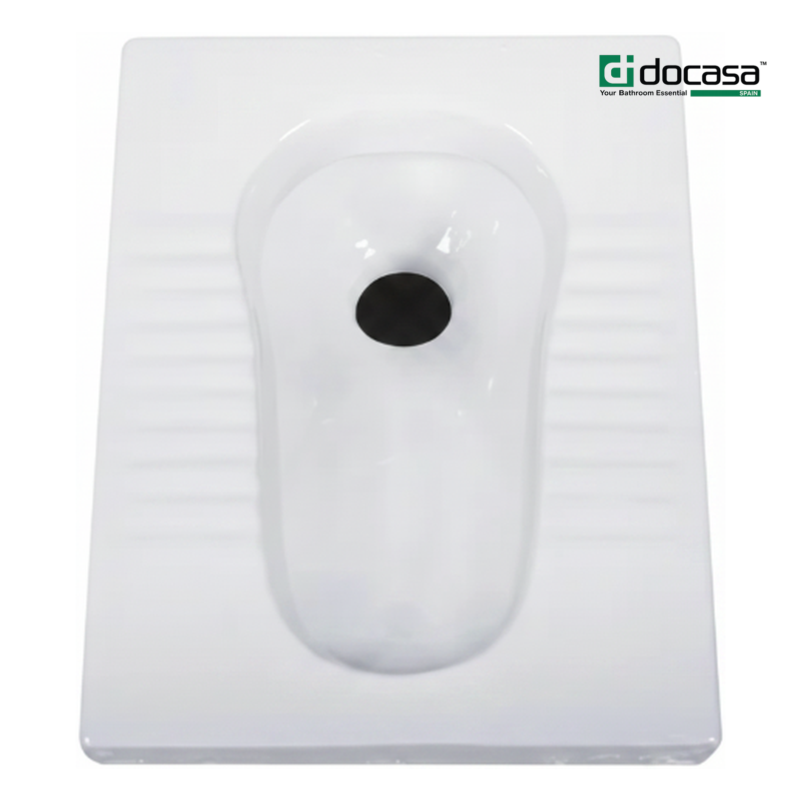 DOCASA SQ02 410mm Squatting Pan White come with Integral Tread Plates