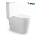Docasa A444 P-Trap 180mm S-Trap 100mm - 300mm Bathroom One Piece Tornado Rimless WC One Piece Jamban Duduk UF Solf Close