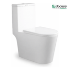 Docasa A444 P-Trap 180mm S-Trap 100mm - 300mm Bathroom One Piece Tornado Rimless WC One Piece Jamban Duduk UF Solf Close