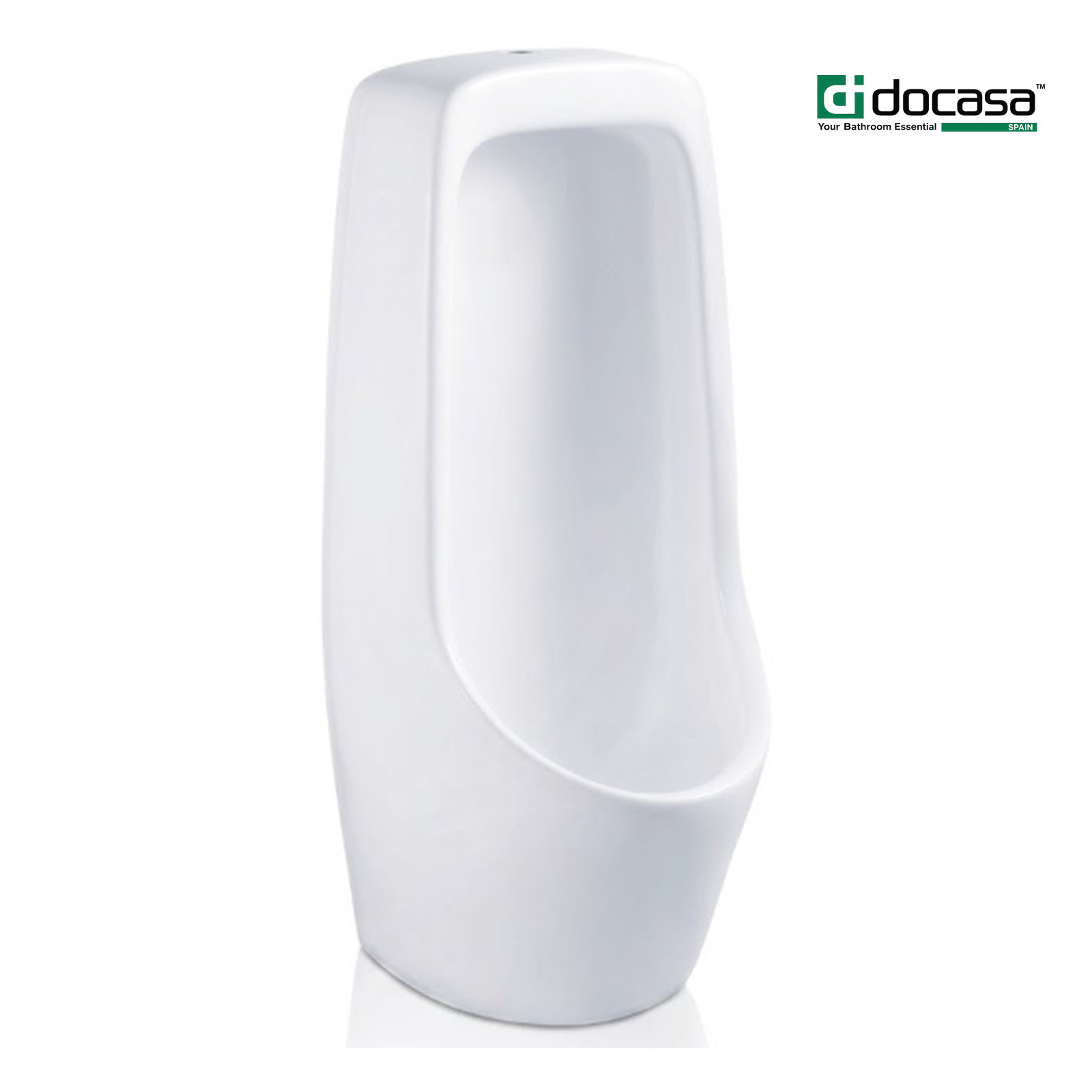 DOCASA URL559 Stall Urinal Bowl comes with Top Inlet pre-punch flush hole with Exposed Manual Urinal Flush Valve