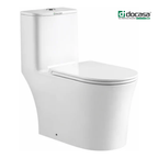 Docasa A836 P-Trap 180 S-Trap 250mm Bathroom One Piece Rimless WC Water Closet 1 Piece Jamban Duduk UF Solf Close Cantik