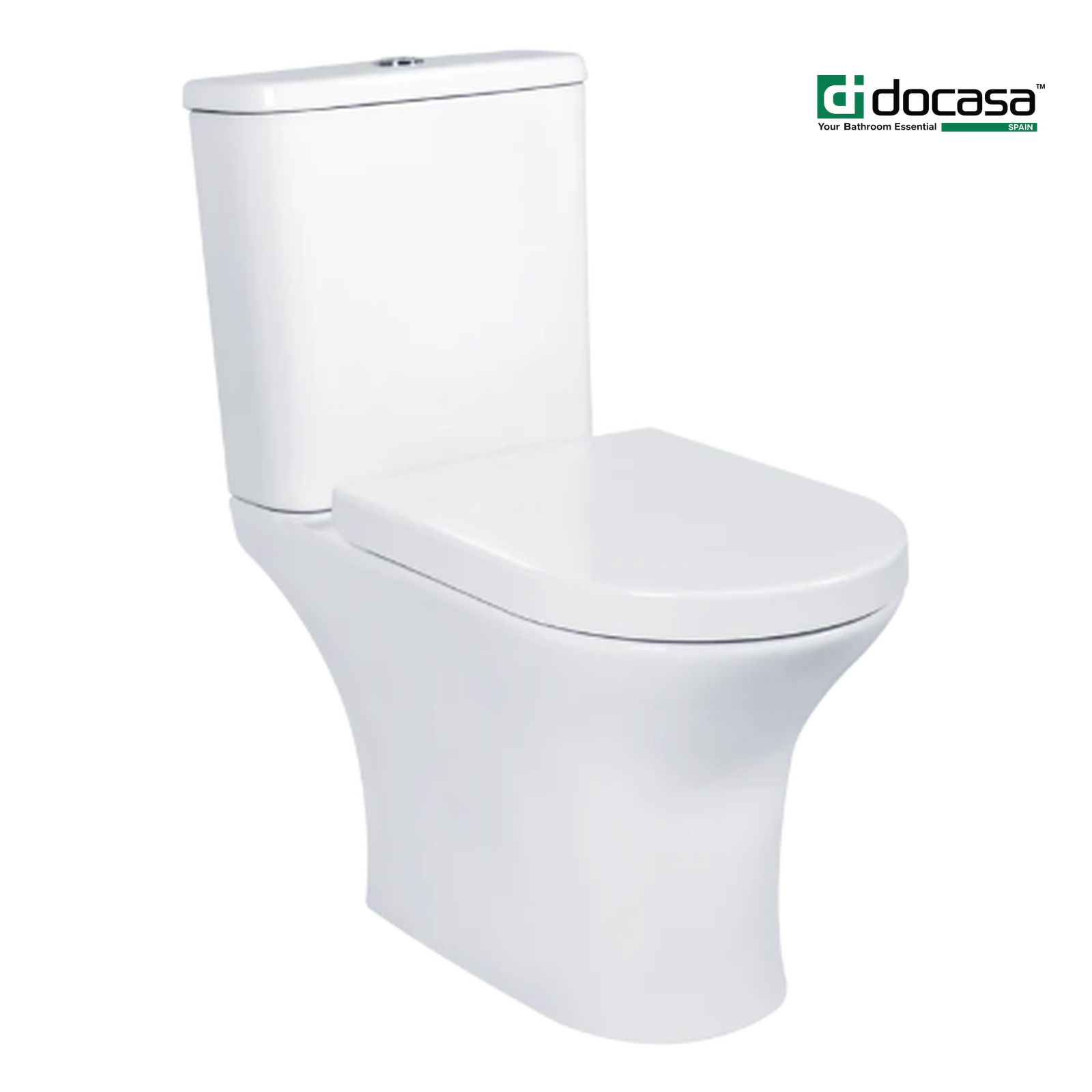 Docasa WD005 P-trap 180mm S-Trap 250mm Bathroom Closed Couple Rimless Washdown WC Water Closet 2Piece Jamban Duduk Murah