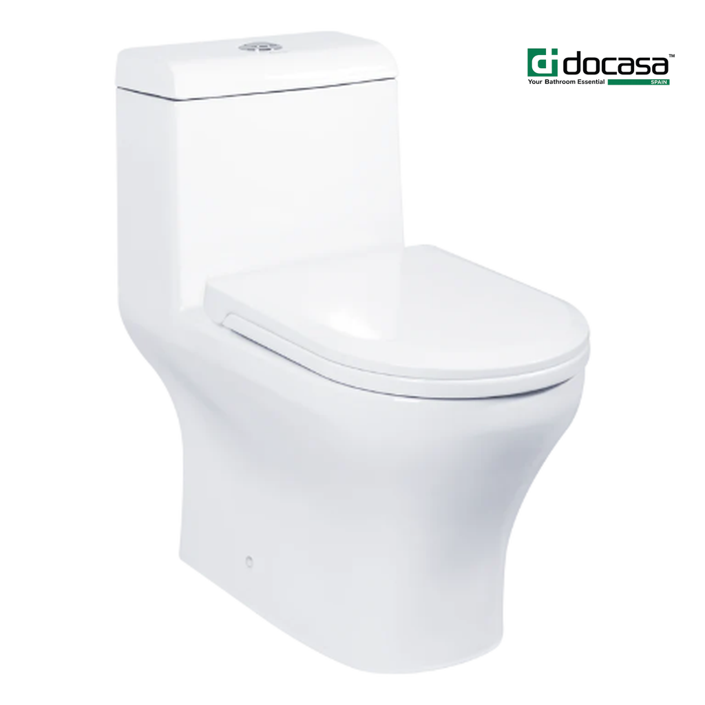 Docasa A370 P-trap 180mm S-Trap 200mm 250mm Bathroom One Piece Rimless Washdown WC Water Closet 1 Piece Jamban Duduk