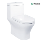 Docasa A370 P-trap 180mm S-Trap 200mm 250mm Bathroom One Piece Rimless Washdown WC Water Closet 1 Piece Jamban Duduk