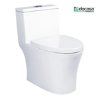 Docasa A333 P-trap 180mm S-Trap 200mm 250mm Bathroom One Piece Rimless Washdown WC Water Closet 1 Piece Jamban Duduk