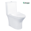 Docasa A400 P-trap 180mm S-Trap 100mm till 300mm Bathroom One Piece Rimless Washdown WC Water Closet 1Piece Jamban Duduk