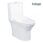 Docasa A400 P-trap 180mm S-Trap 100mm till 300mm Bathroom One Piece Rimless Washdown WC Water Closet 1Piece Jamban Duduk