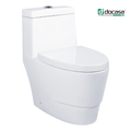 Docasa A819 S-Trap 250mm 300mm Bathroom One Piece Rimless Washdown WC Water Closet 1 Piece Jamban Duduk PP Solf Close