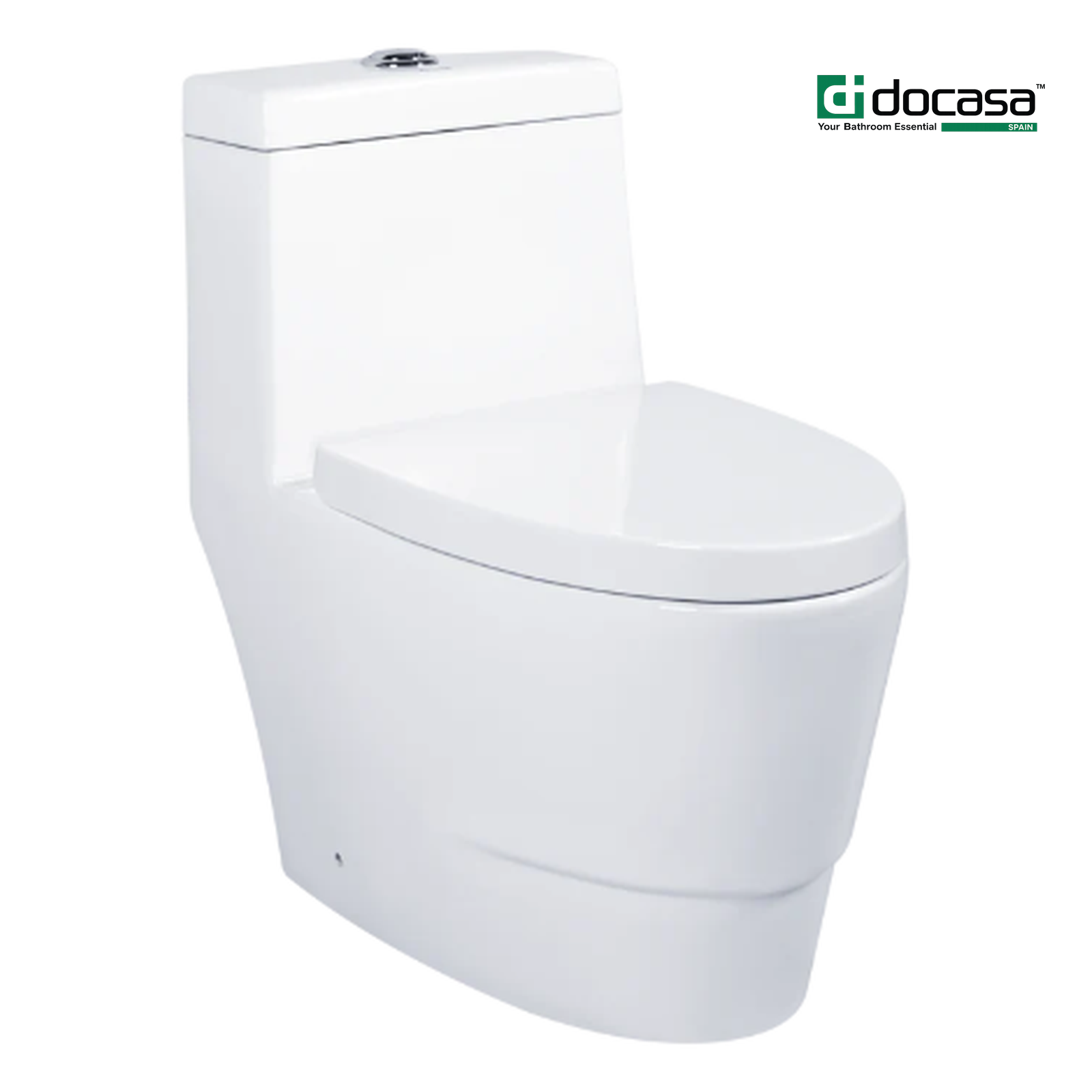 Docasa A819 S-Trap 250mm 300mm Bathroom One Piece Rimless Washdown WC Water Closet 1 Piece Jamban Duduk PP Solf Close