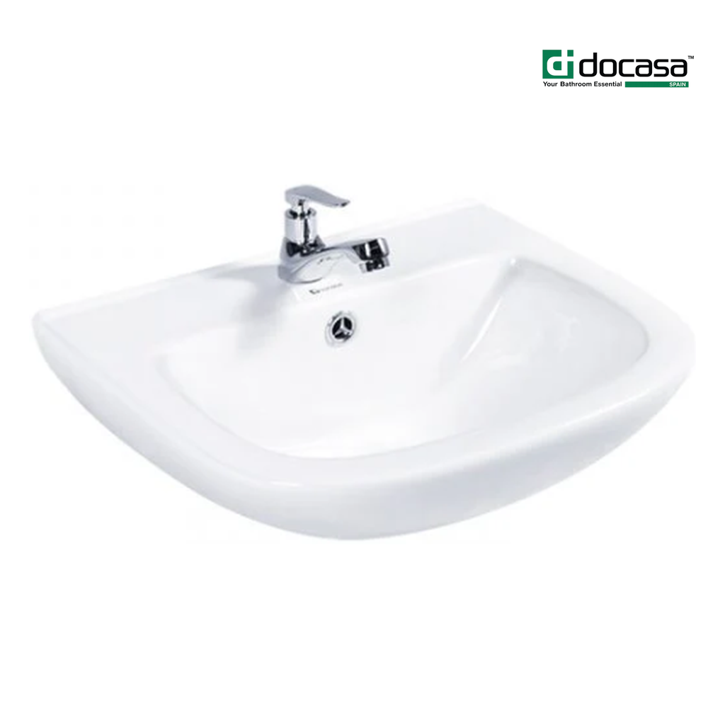 DOCASA B305 440mm Ceramic Wall Hung Basin Sinki Tandas Bilik Mandi For Bathroom, Dining Area, And Outdoor