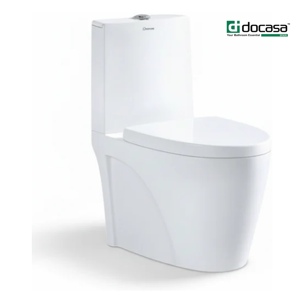 DOCASA A828 390mm White One Piece White Washdown Water Closet