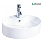 DOCASA 222B 515mm Ceramic White Counter Top Basin Sinki Tandas Bilik Mandi For Bathroom, Dining Area, And Outdoor Murah