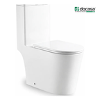 Docasa A380 P-Trap 180 S-Trap 250mm Bathroom One Piece Tornado Rimless WC Water Closet 1Piece Jamban Duduk UF Solf Close