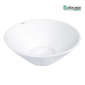DOCASA 234 435mm Ceramic White Counter Top Basin Sinki Tandas Bilik Mandi For Bathroom, Dining Area, And Outdoor