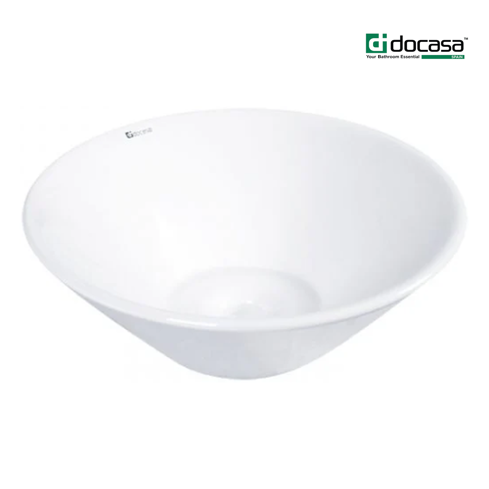 DOCASA 234 435mm Ceramic White Counter Top Basin Sinki Tandas Bilik Mandi For Bathroom, Dining Area, And Outdoor