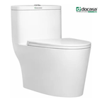 Docasa A111 P-Trap 180 S-Trap 200mm 250mm Bathroom One Piece Rimless WC Water Closet 1Piece Jamban Duduk PP Solf Close
