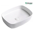 DOCASA K552 500mm Ceramic White Counter Top Basin Sinki Tandas Bilik Mandi For Bathroom,Dining Area, And Outdoor Murah