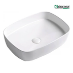 DOCASA K552 500mm Ceramic White Counter Top Basin Sinki Tandas Bilik Mandi For Bathroom,Dining Area, And Outdoor Murah