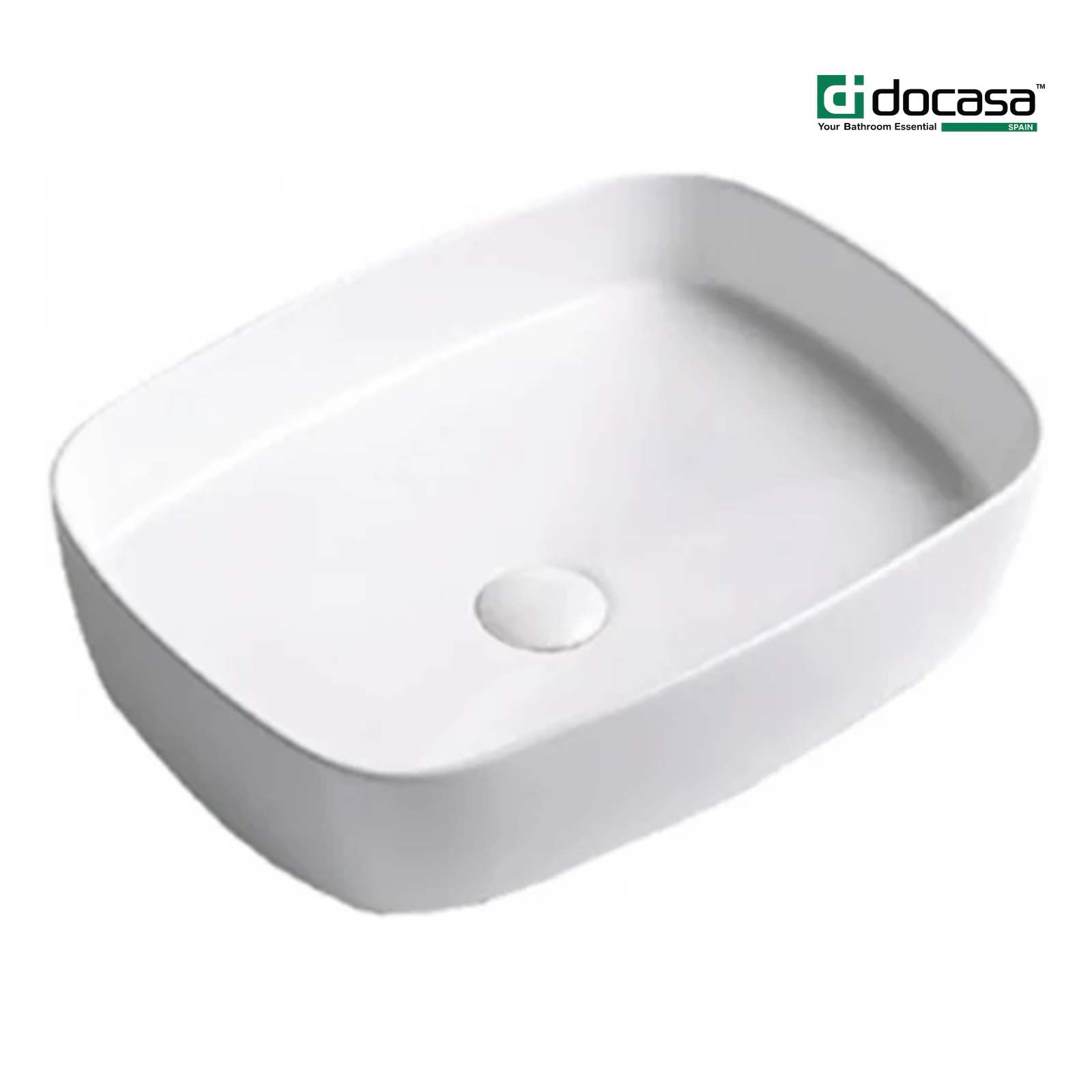 DOCASA K552 500mm Ceramic White Counter Top Basin Sinki Tandas Bilik Mandi For Bathroom,Dining Area, And Outdoor Murah