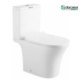 Docasa WD088P-trap 180mm S-Trap 100mm till 250mm Bathroom Closed Couple Rimless WC Water Closet 2 Piece Jamban Duduk