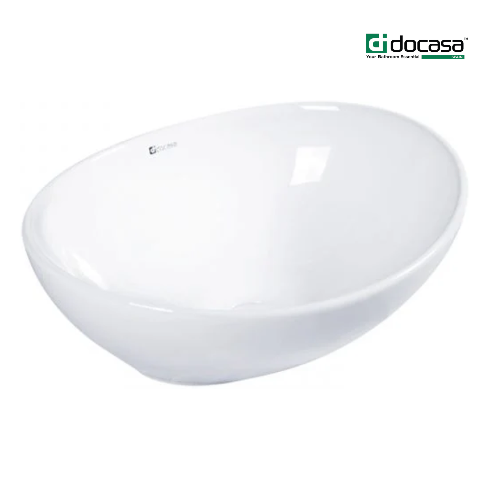 DOCASA 260A 400mm Ceramic White Counter Top Basin Sinki Tandas Bilik Mandi For Bathroom,Dining Area, And Outdoor Murah