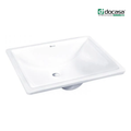 DOCASA 2020 515mm Ceramic White Under Counter Basin Sinki Tandas Bilik Mandi For Bathroom,Dining Area,Outdoor Murah