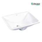 DOCASA 2018 472mm Ceramic White Under Counter Basin Sinki Tandas Bilik Mandi For Bathroom,Dining Area,Outdoor Murah