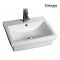 DOCASA 286 535mm Ceramic White Counter Top Basin Sinki Tandas Bilik Mandi For Bathroom,Dining Area, And Outdoor Murah