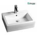 DOCASA 284 560mm Ceramic Counter Top Wall Hung Basin Sinki Tandas Bilik Mandi For Bathroom, Dining Area, And Outdoor
