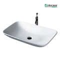 DOCASA K182 690mm Ceramic White Counter Top Basin Sinki Tandas Bilik Mandi For Bathroom,Dining Area, And Outdoor Murah