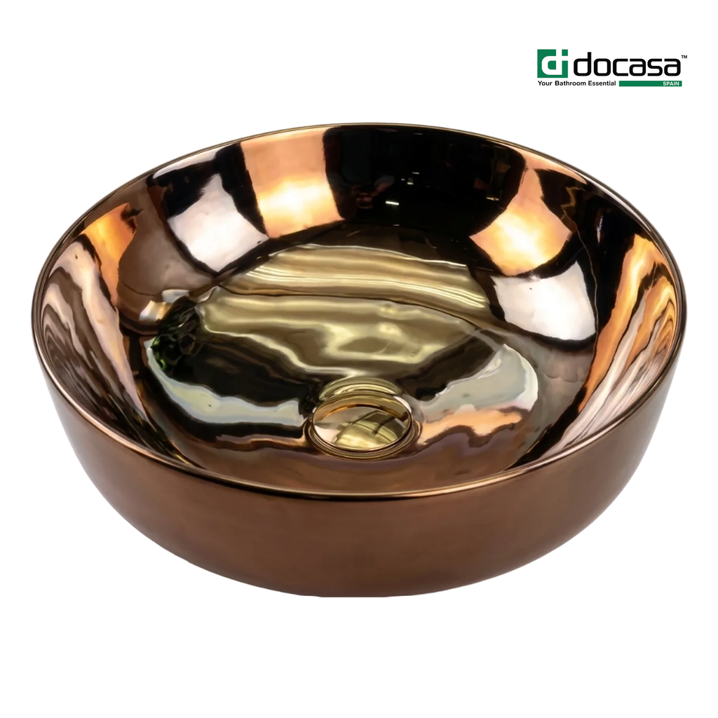 DOCASA 1096RG 420mm Rose Gold Counter Top Basin Sinki Tandas Bilik Mandi For Bathroom,Dining Area,Outdoor Murah
