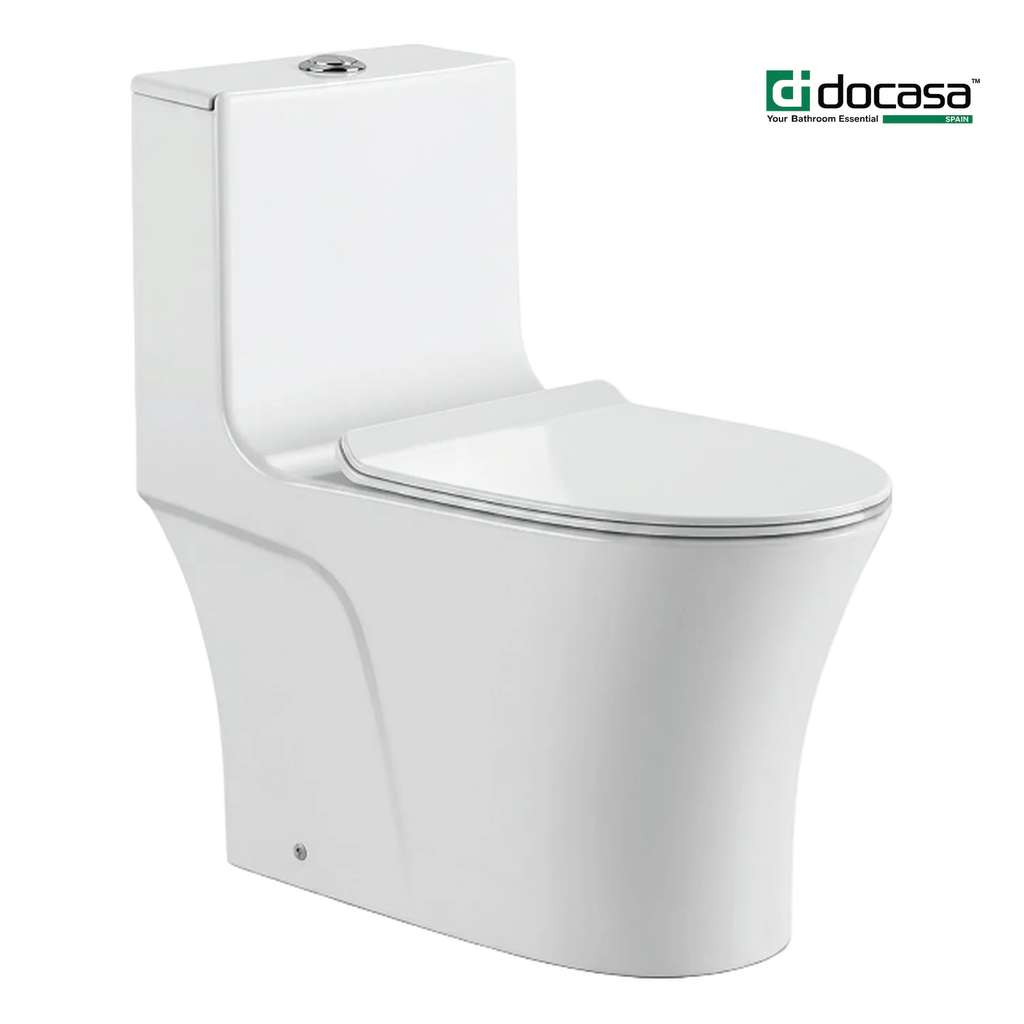 Docasa A343 P-trap 180mm S-Trap 250mm Bathroom One Piece Rimless Washdown WC Water Closet 1 Piece Jamban Duduk
