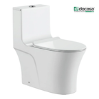 Docasa A343 P-trap 180mm S-Trap 250mm Bathroom One Piece Rimless Washdown WC Water Closet 1 Piece Jamban Duduk