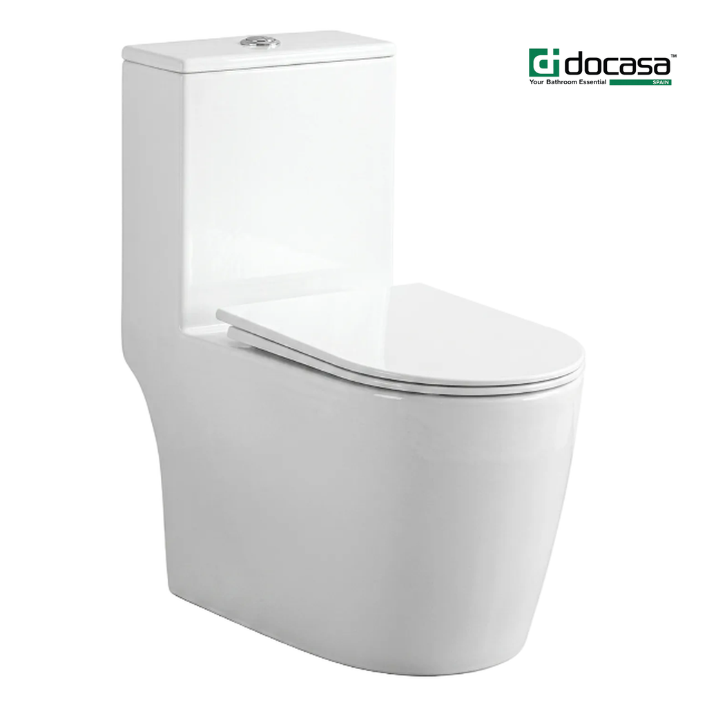 Docasa A286 P-trap 180mm S-Trap 250mm 200mm 150mm Bathroom One Piece Rimless Washdown WC Water Closet 1 Piece Jamban Duduk