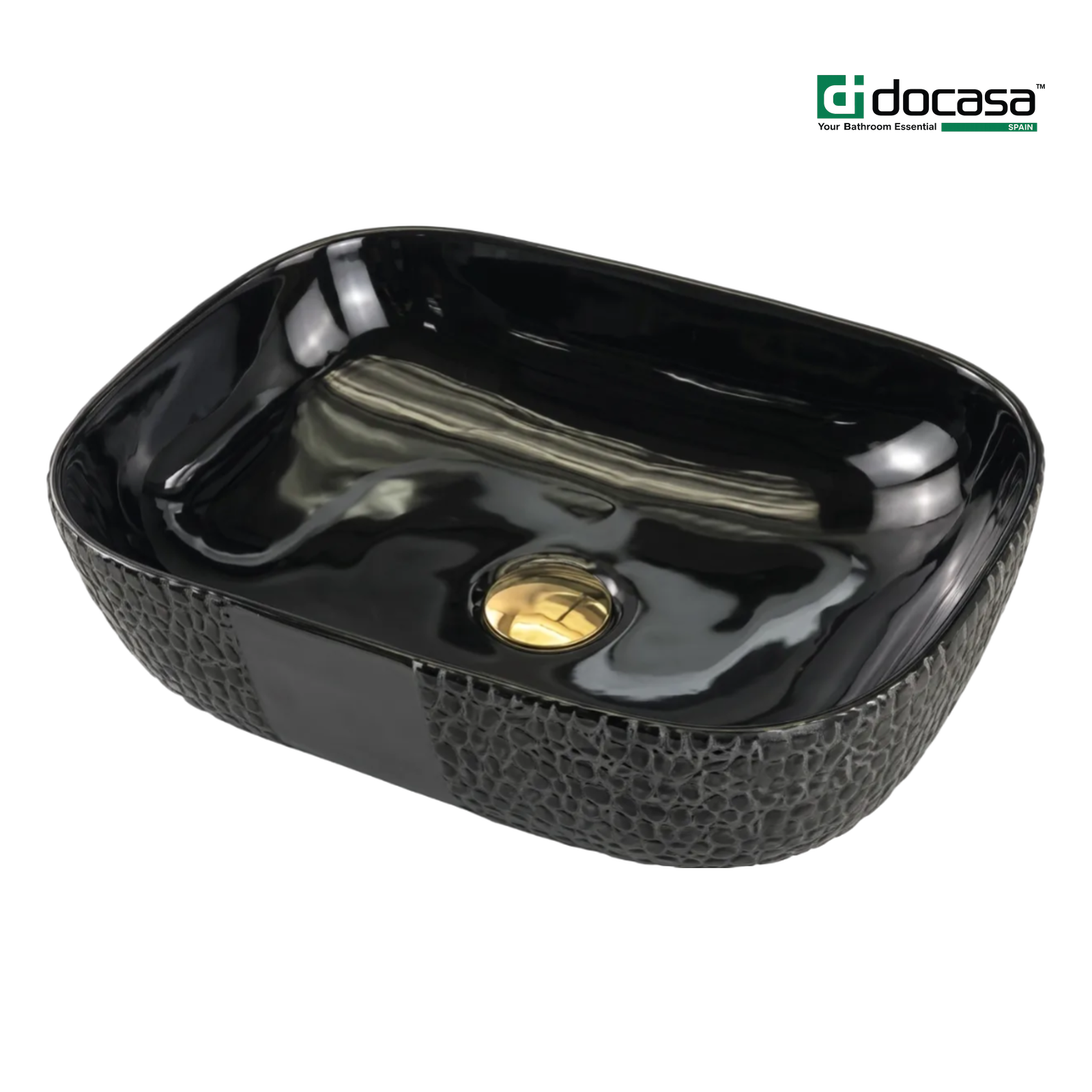 DOCASA 1087MB 450mm Ceramic Marble Counter Top Basin Sinki Tandas Bilik Mandi For Bathroom,Dining Area,Outdoor Murah
