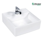 DOCASA B308 280mm Ceramic Wall Hung Basin Sinki Tandas Bilik Mandi For Bathroom, Dining Area, And Outdoor