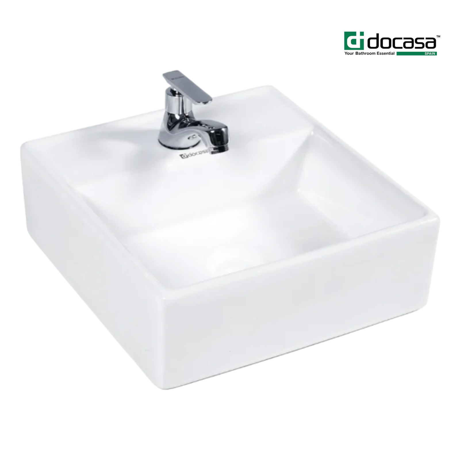 DOCASA B308 280mm Ceramic Wall Hung Basin Sinki Tandas Bilik Mandi For Bathroom, Dining Area, And Outdoor