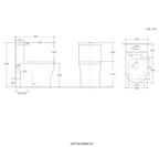 Sorento SRTWC8608-RL Close Coupled Water Closet Washdown with Rimless Flushing Technology S-Trap 250mm