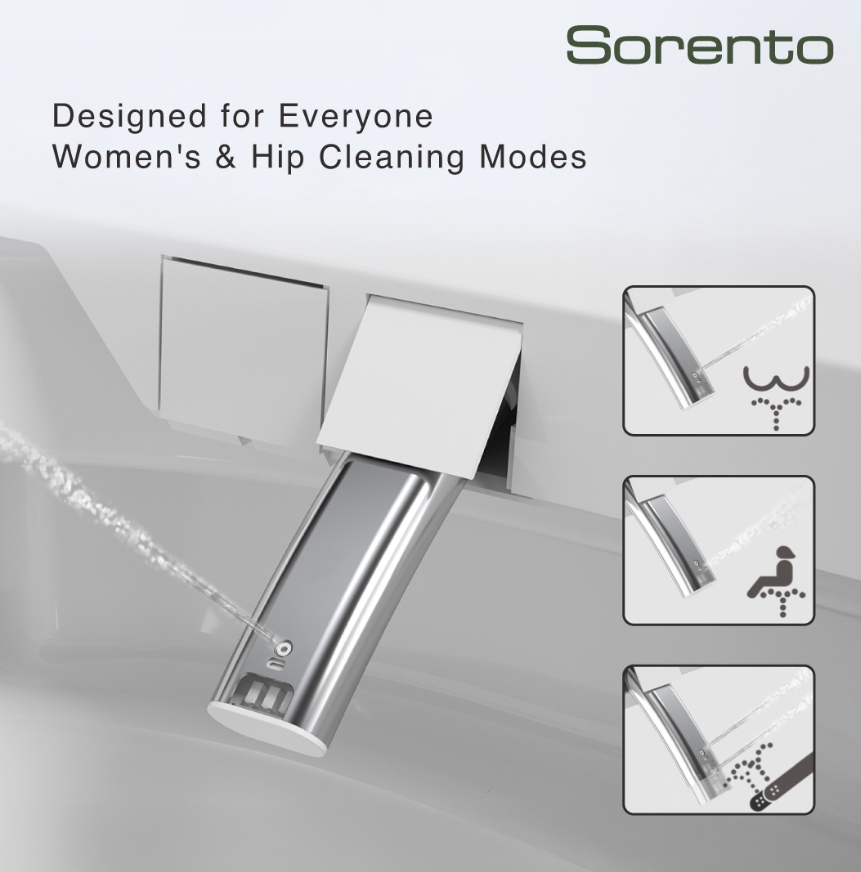 Sorento SRTWC189-G2 Smart Intelligent Water Closet Toilet with Wireless Remote Control | Siphonic Flush | S-Trap 300mm