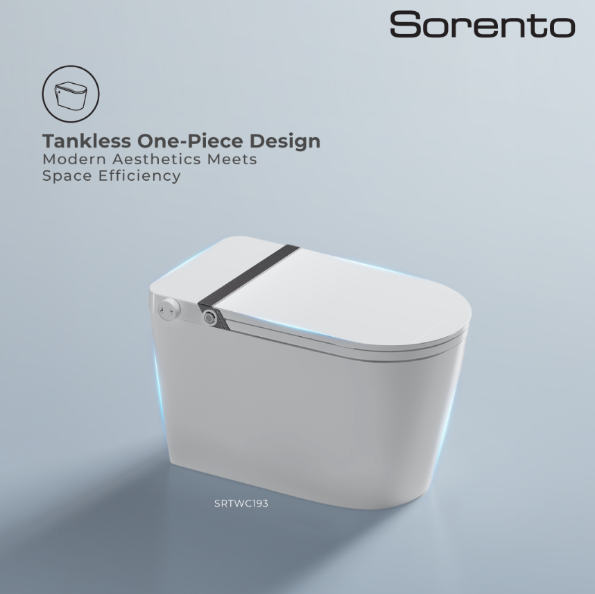 Sorento SRTWC193 Tankless Electronic Pulse Water Closet | Siphonic Flush | S-Trap 250mm