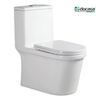 Docasa A888 S-Trap 200mm 250mm Bathroom One Piece Rimless Washdown WC Water Closet 1 Piece Jamban Duduk