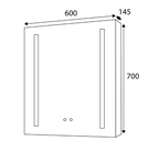 Sorento SRTLMCB902-BL 600mm LED Mirror Cabinet | White | Anti-Fog, Touch Sensor & Dual LED Lighting